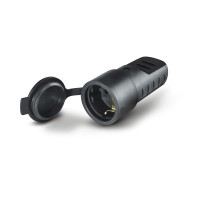 Подвижен контакт 2P+E 16A GERMAN STANDARD SOCKET BLACK, Scame 110.3160