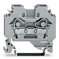 2-проводна проходна клема, DIN шина, 6 mm², сив, Wago 282-101