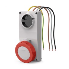 Контакт с блокировка 32A 3P+E 6h 380-415V 60Hz 50Hz 103X230MM, Scame 407.3286