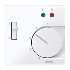 Преден панел, Merten System M, за подов термостат, aктивно бяло, Schneider Electric 534925