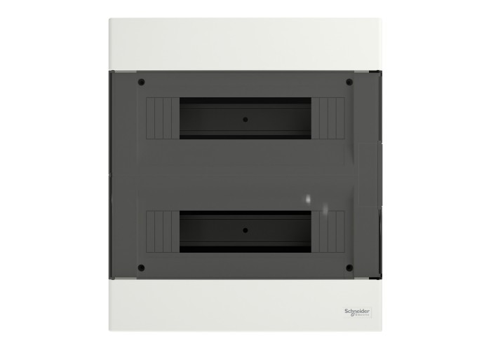 Easy9 EU enclosures Модулно табло, Easy9 EU, вграден монтаж, 2 реда 24 модула, 2 клеми земя/нула, опушена врата, Schneider Electric EZ9EUA212