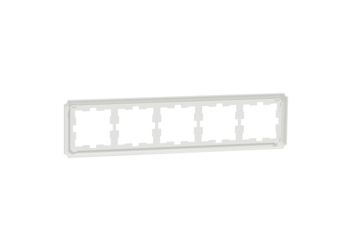 D-Antique рамка, Merten System Design, 5-модулна, лотосово бяло, Schneider Electric MEG4050-4735