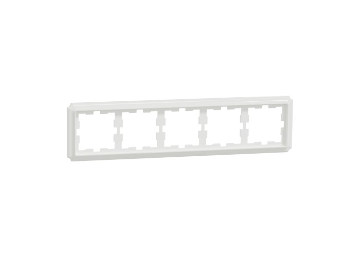 D-Antique рамка, Merten System Design, 5-модулна, лотосово бяло, Schneider Electric MEG4050-4735