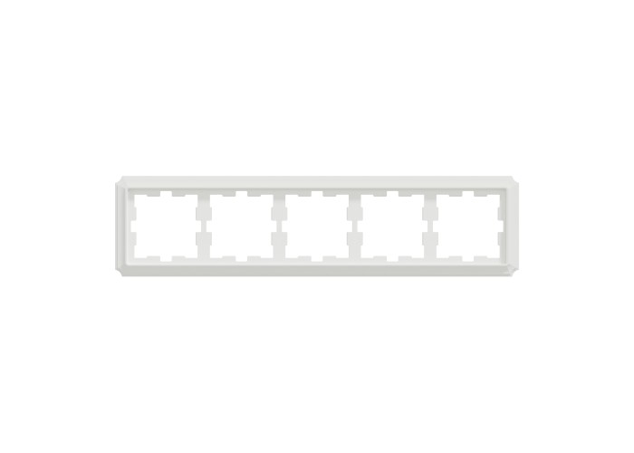 D-Antique рамка, Merten System Design, 5-модулна, лотосово бяло, Schneider Electric MEG4050-4735