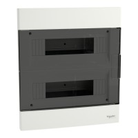 Easy9 EU enclosures Модулно табло, Easy9 EU, вграден монтаж, 2 реда 24 модула, 2 клеми земя/нула, опушена врата, Schneider Electric EZ9EUA212