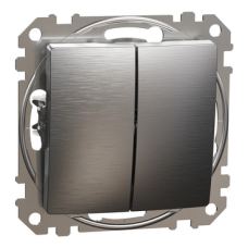 Сериен ключ 10AX, драскан алуминий, Schneider Electric SDD170105U