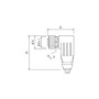 Конектор M12 Женски 90° with cable ,  PUR 8x0.25 gy drag chain 3m, Murrelektronik 7000-17061-2920300