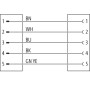 M12 male 0° / M12 female 0° A-cod. / PUR 5x0.34 bk UL/CSA+drag ch. 2m, Murrelektronik 7000-40041-6350200
