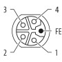 Конектор M12 Power male 0° K-cod. screw terminal / 5-pol., max. 2,5mm², 8-13mm, Murrеlektronik 7000-P3591