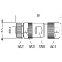 Конектор M12 Power male 0° K-cod. screw terminal / 5-pol., max. 2,5mm², 8-13mm, Murrеlektronik 7000-P3591