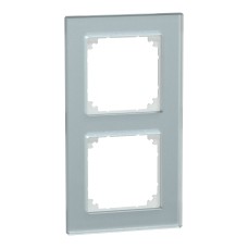 Стъклена двойна рамка M-Plan glass, вертикална, кристално бяло, Schneider Electric MEG4020-2320