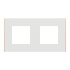Двойна рамка Unica Deco бял/мед, Schneider Electric NU600442