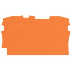 Крайна и междинна пластина, 0.8 mm, оранжев, Wago 2002-1292