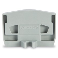 Крайна капачка, фиксиращ фланец, 4 mm, сив, Wago 264-361