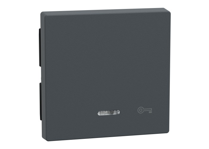 Капак за ключ, Merten System M, с индикаторно прозорче и символ Ключ , антрацит, Schneider Electric 430714