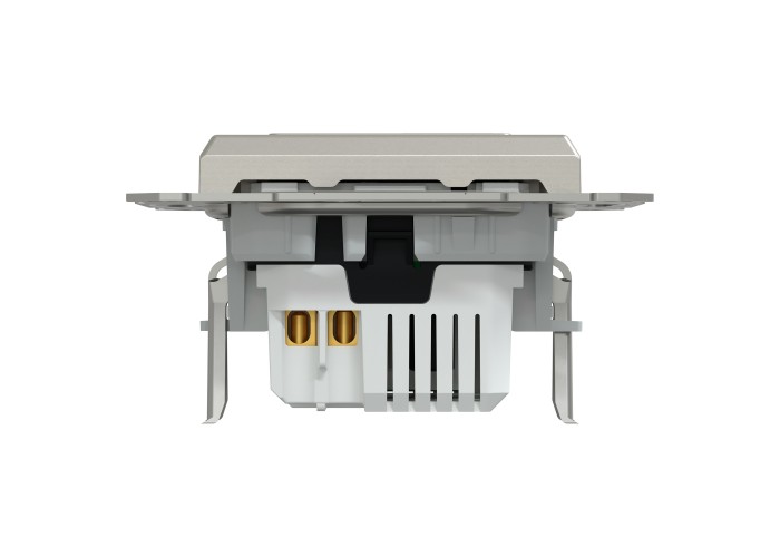 Двойно USB зарядно устройство, Asfora, тип A+C, 21W, механизъм с фиксираща рамка, бронз, Schneider Electric EPH2700569