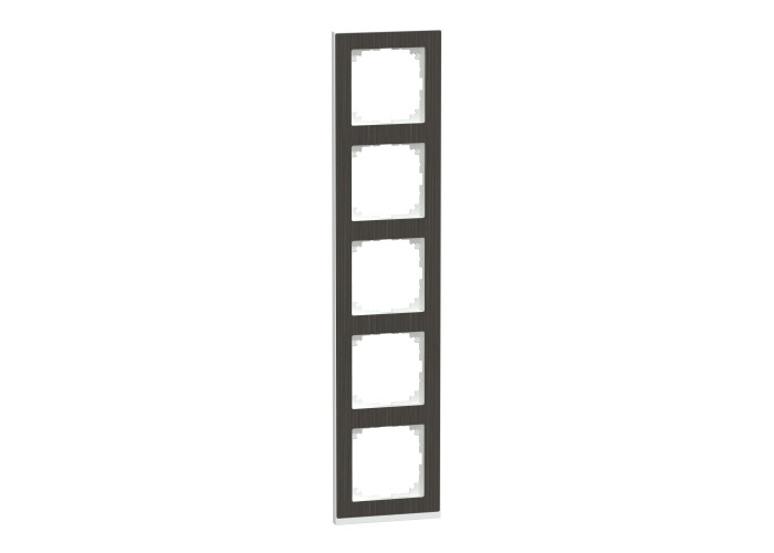 Schneider Electric MEG4050-3674 - Декоративна вертикална рамка - 5 модула M-Pure, дъб