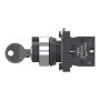 Цялостен превключвател с ключ, Easy Harmony XA2, ключ 455, 22 mm, 3 позиции, изтегляне от средата, 2NO, пружинно връщане, Schneider Electric XA2AG73