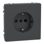Контакт Шуко с капак, +ICP+PiT, безвинтови клеми, антрацит, System Design, Schneider Electric MEG2300-6034