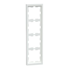 D-Life Декоративна вертикална рамка, 4 модула, лотус бял, Schneider Electric MEG4040-6535