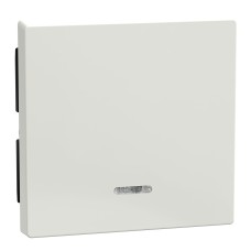 Капак за ключ, Merten System M, с индикаторно прозорче, гланц, полярно бяло, Schneider Electric 436019
