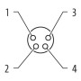 M8 male 0° / M8 female 0° A-cod. / PUR 4x0.25 bk UL/CSA+drag ch. 1m, Murrelektronik 7000-88011-6310100