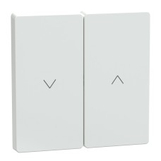Капак за ключ за превключвател на ролетни щори и бутон, лотус бял, System Design, Schneider Electric MEG3855-6035