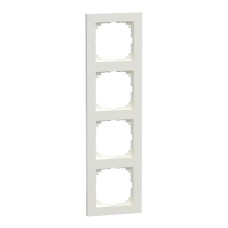 Schneider Electric MEG4040-3619 - Декоративна вертикална рамка - 4 модула, M-PURE, полярно бяло