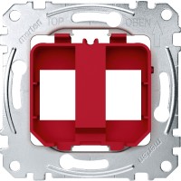 Монтажна рамка за жак конектори, червен, Schneider Electric MEG4566-0006