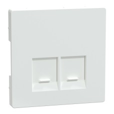 Преден панел 2 модула за SЕ RJ45-конектор, лотус бял, System Design, Schneider Electric MEG4572-6035