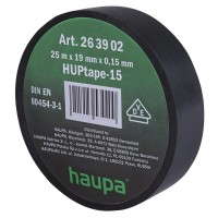 Лента изолационна 25м х19х0.15мм, черна, една ролка, Haupa 263902