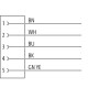 Конектор M12 Женски 0° with cable, PVC-JB 5x0,34 black UL, CSA, 8m, Murrelektronik 7000-12241-6150800