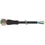 Конектор M12 Женски 0° with cable, PVC-JB 5x0,34 black UL, CSA, 8m, Murrelektronik 7000-12241-6150800