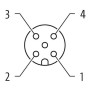 M12 male 0° / M12 female 0° A-cod. / PUR 4x0.34 bk UL/CSA+drag ch. 10m, Murrelektronik 7000-40021-6341000