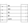 M12 male 0° / M12 female 0° A-cod. / PUR 5x0.34 bk UL/CSA+drag ch. 10m, Murrelektronik 7000-40041-6351000