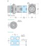 Цялостен бутон, Easy Harmony XA2, пластмасова глава, 22 mm, червен, 1NC, пружинно връщане, немаркиран, Schneider Electric XA2AA42