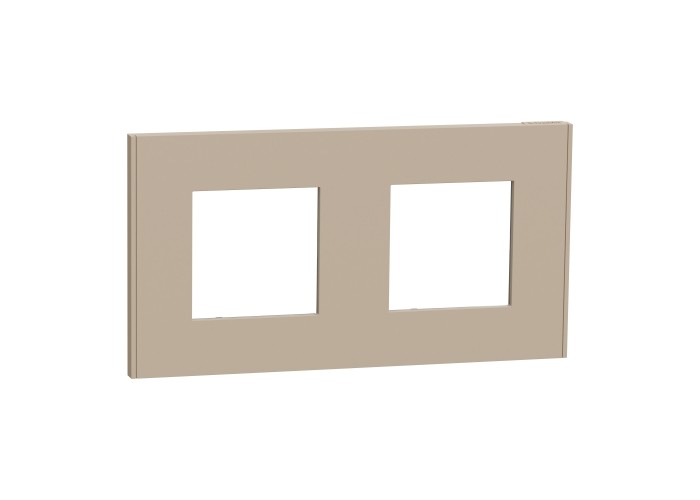 Двойна рамка Unica Deco капучино, Schneider Electric NU600426