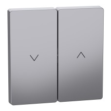 Капак за ключ за превключвател на ролетни щори и бутон, стомана, System Design, Schneider Electric MEG3855-6036