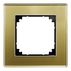 Стъклена единична рамка M-Plan glass, вертикална, злато, Schneider Electric MEG4010-2341