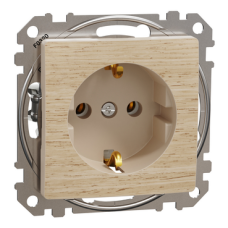 Контакт шуко, безвинтов монтаж, бреза, Schneider Electric SDD180026U