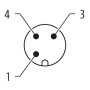 Конектор M12 male 0° / M12 female 0° A-cod., PVC 3x0.34 bk UL/CSA 0.6m, Murrelektronik 7000-40001-6130060