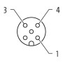 Конектор M12 male 0° / M12 female 0° A-cod., PVC 3x0.34 bk UL/CSA 0.6m, Murrelektronik 7000-40001-6130060