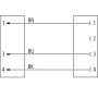Конектор M12 male 0° / M12 female 0° A-cod., PVC 3x0.34 bk UL/CSA 0.6m, Murrelektronik 7000-40001-6130060