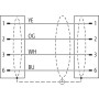 RJ45 male 0° / RJ45 male 0° shielded / PUR 1x4xAWG22 shielded gn UL/CSA+drag ch. 1m, Murrelektronik 7000-74301-7960100