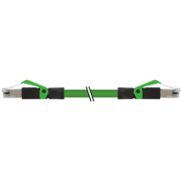 RJ45 male 0° / RJ45 male 0° shielded / PUR 1x4xAWG22 shielded gn UL/CSA+drag ch. 1m, Murrelektronik 7000-74301-7960100