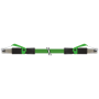 RJ45 male 0° / RJ45 male 0° shielded / PUR 1x4xAWG22 shielded gn UL/CSA+drag ch. 1m, Murrelektronik 7000-74301-7960100