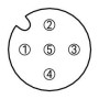 Кабел CANopen/DeviceNet, гнездо M12A, право, 5-полюсен, 10 m, Wago 756-1401/060-100