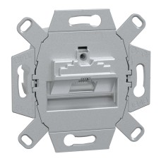 Компютърна розетка, Merten, механизъм с фиксираща рамка, 2 RJ45 Cat6, наклонен, Schneider Electric MEG4530-0000