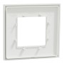 Единична рамка Unica Deco бял/сребро, Schneider Electric NU600240