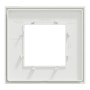 Единична рамка Unica Deco бял/сребро, Schneider Electric NU600240